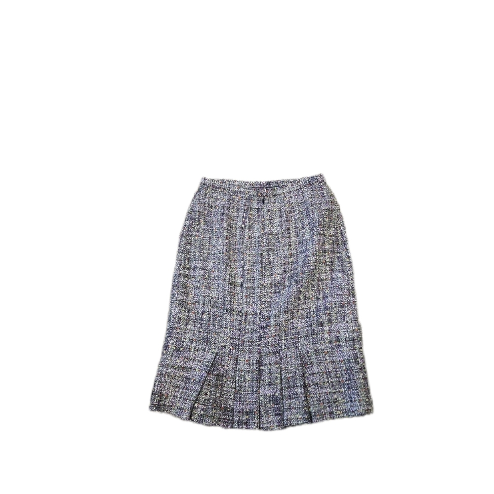 Harold's Wool Blend Women's Pleated Pebble Print Pencil Skirt Size 2